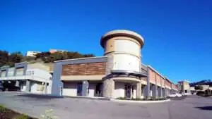 Strip mall storefront.